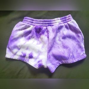 Tie dye purple lounge shorts